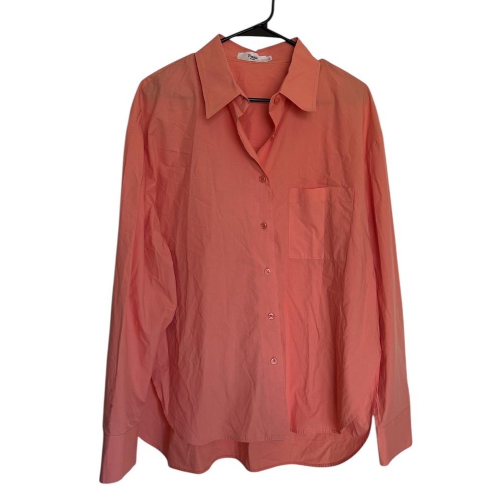 The Frankie Shop Salmon Pink Button Down Shirt Size Large